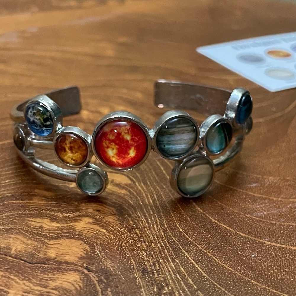 Solar System Bubble Cuff Statement Bracelet - image 2